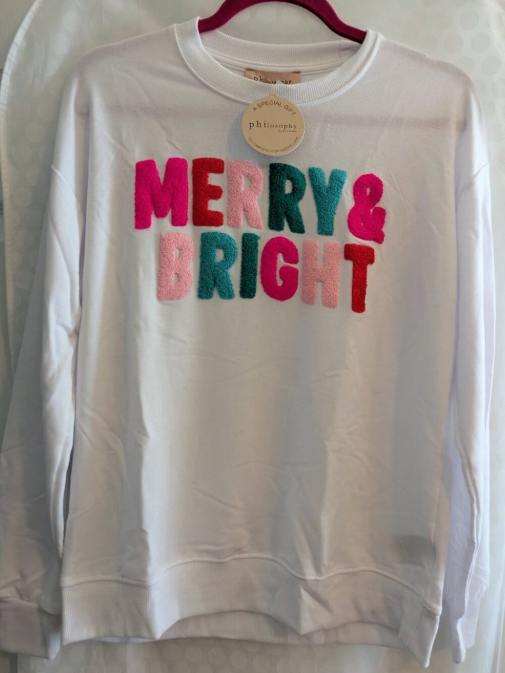 Philosophy Holiday Long Sleeve T-shirt - NEW - Size S